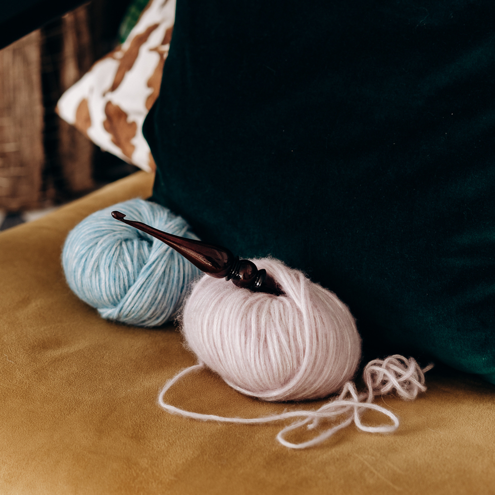 Деревянный крючок для вязания из древесины кедра 4 мм. K200