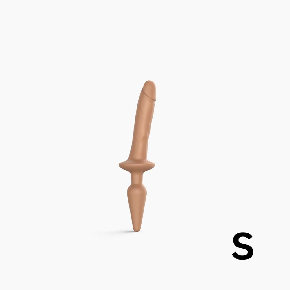 Фаллоимитатор Strap-On-Me Switch Plug-In Realistic карамельный, S