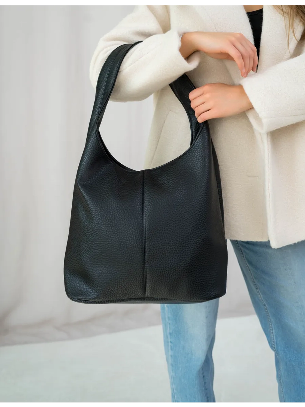 Сумка большая через плечо шоппер