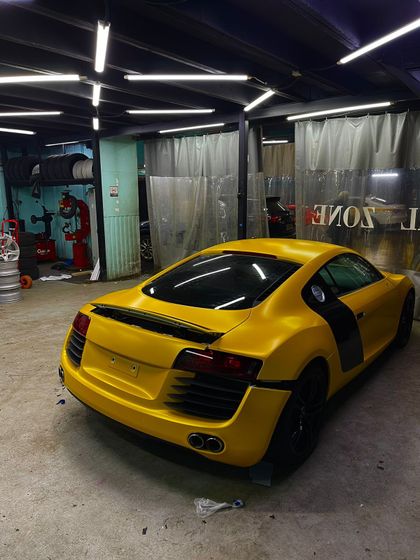 Пленка матовая желтая Metal Flash Fever Yellow Carbins