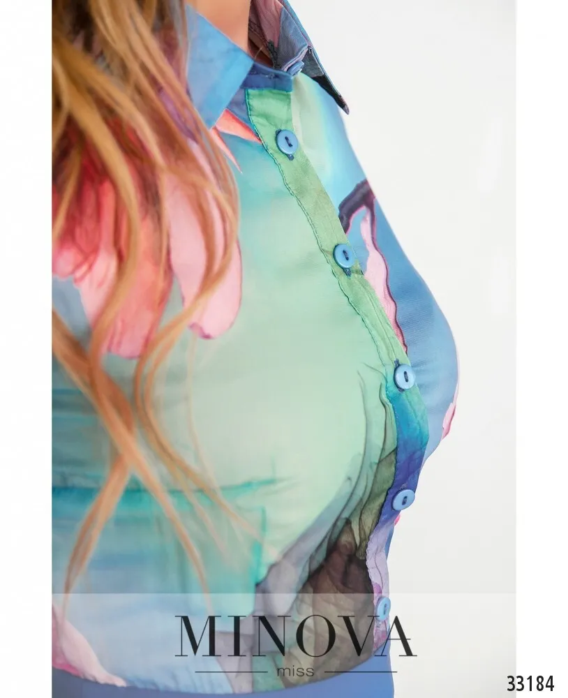 Платье 3123-светло-синий Minova