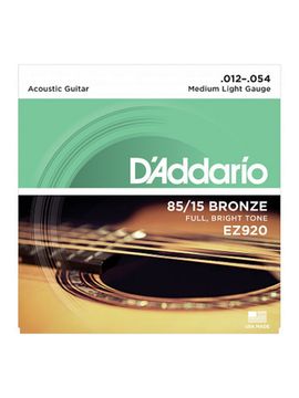 Струны для акустической гитары 12-54 D'ADDARIO EZ920