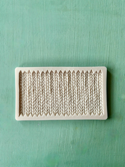 Молд силиконовый для творчества "Вязание"/ Форма для текстуры, коврик для лепки из полимерной глины, для мыла и воска