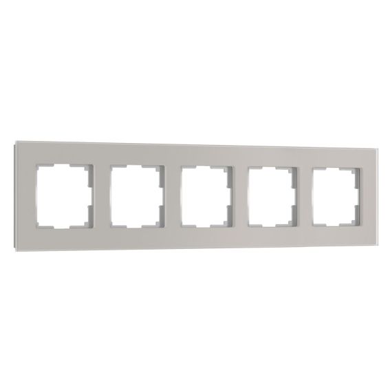 Рамка Werkel Senso на 5 постов дымчатый стекло soft-touch W0053117 4690389214301
