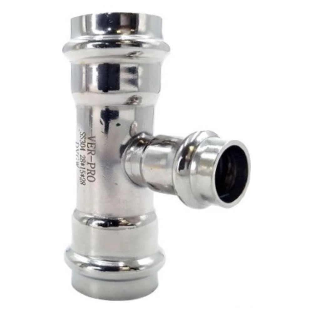 Тройник ViEiR нерж. сталь 35×28×35 VER-PRO (16/2шт)