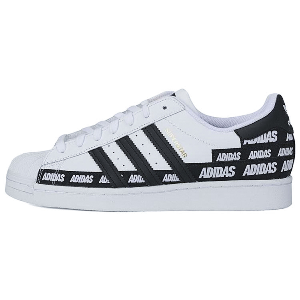 Кроссовки Adidas Originals Superstar Wordmark Heel Stripe - White Black