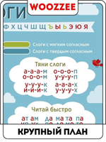 Плакат обучающий "Учим слоги"
