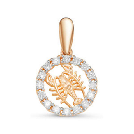 Подвеска из золота с фианитами