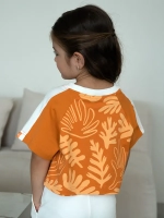 Укороченная футболка для девочки