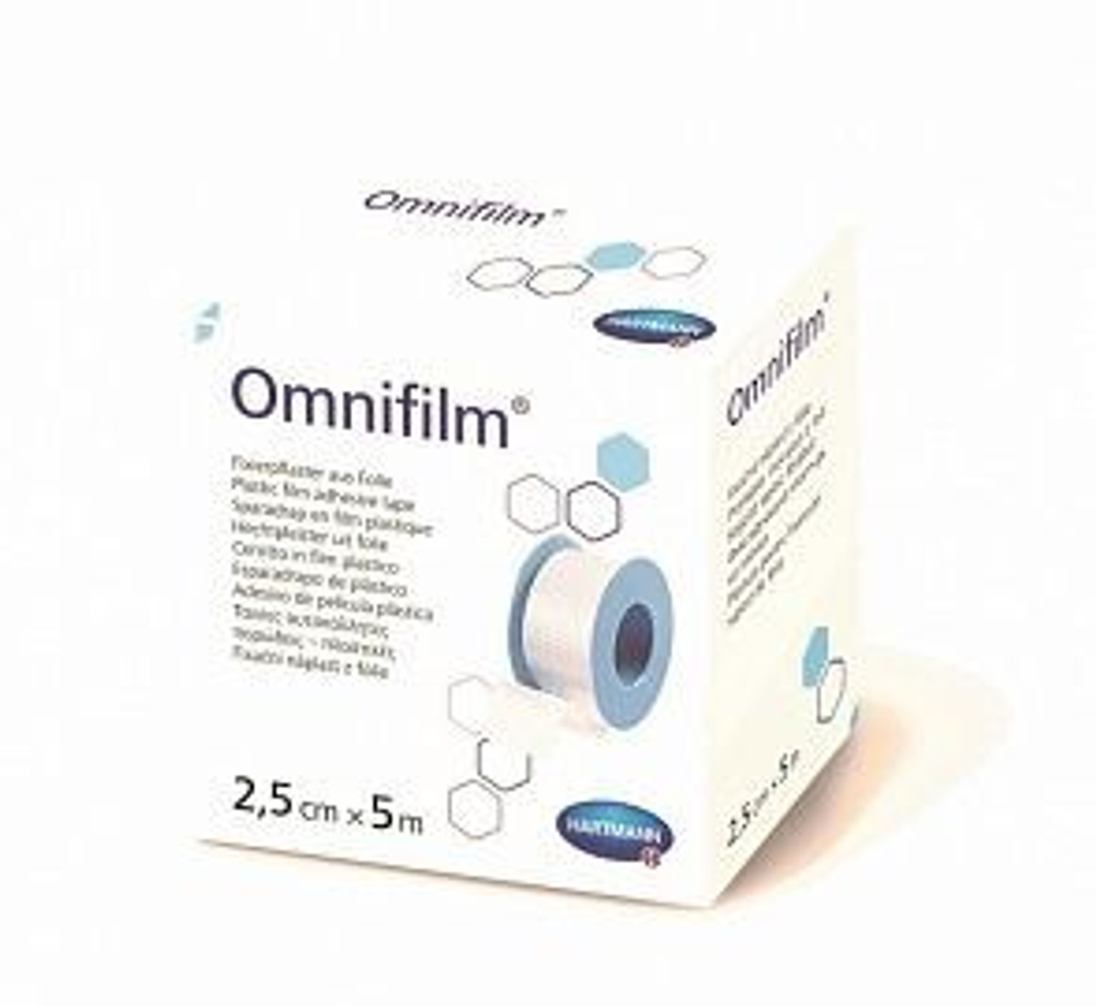 OMNIFILM-фикс.пластырь из прозрачной пленки 2,5см х 5м 1шт.