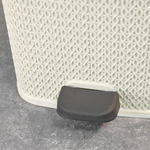 Ведро для мусора 12л с педалью "Вязаный узор", цвет кремовый