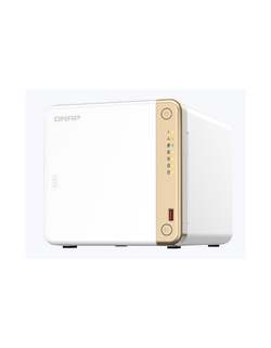 Сетевое хранилище без дисков/ channel QNAP TS-462-4G NAS 4 HDD trays, 2 x M.2 NVMe PCIe Gen 3 x1, 2-core Intel Celeron N4505 2.9 GHz, 4 GB RAM (1 x 2GB + RAM-2GDR4T0-SO-2400) up to 16 GB (2 x 8GB), 1x