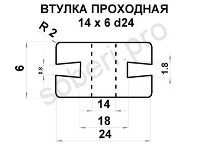 14 x 6 втулка проходная уплотнительная изоляционная для кабеля, цвет черный или белый