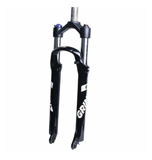 Вилка GRINZ ES 456 HLO 29"х1.1/8" ход 100 мм, локаут гидр, предв. сжатие, алюм, б\резьб, черная-белая