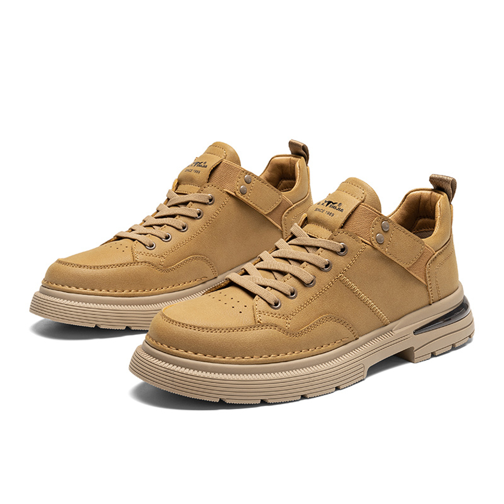 G.N.SHIJIA Work Boots Men"s Low top Yellow/Brown