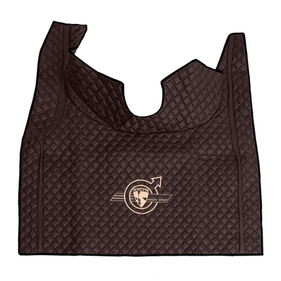 Ковры Volvo FH-16 (автомат) (экокожа, коричневый, черный кант, бежевая вышивка)