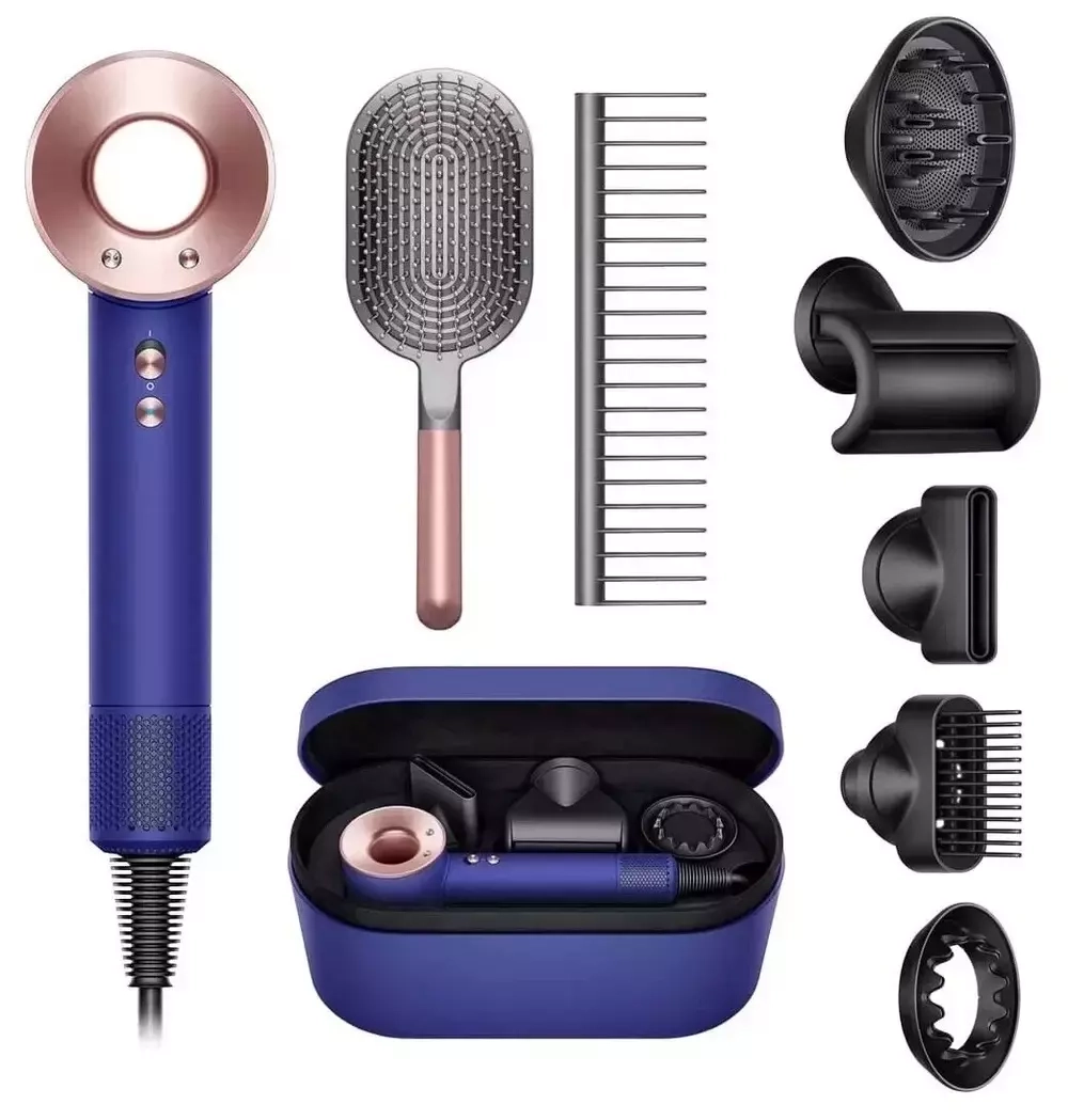 Фен Dyson Supersonic HD07 Vinca Blue/Rose + расчёски
