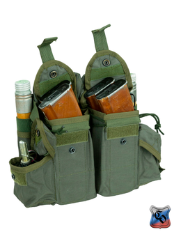 Подсумок SSO 4АК-2РГ-2РСП MOLLE с кнопкой, липучкой и утяжками. Олива