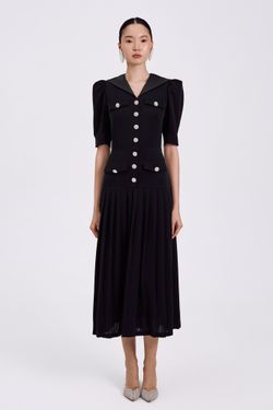 Платье Primavera (Примавера) черный с клапанами