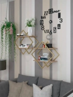 Набор полок ромб настенных злато-дуб  - ЗД