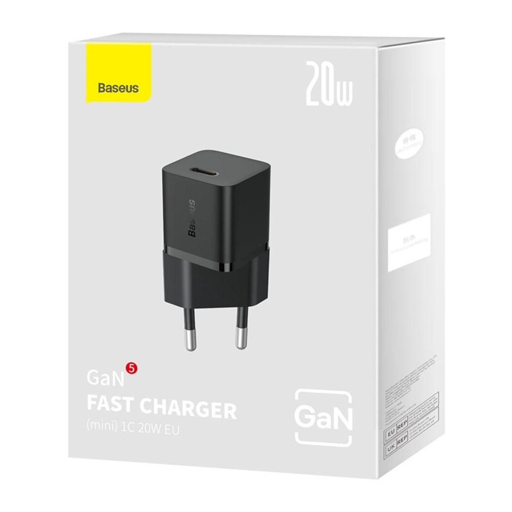 Зарядное устройство Baseus GaN5 Fast Charger (mini) 1C 20W - Black