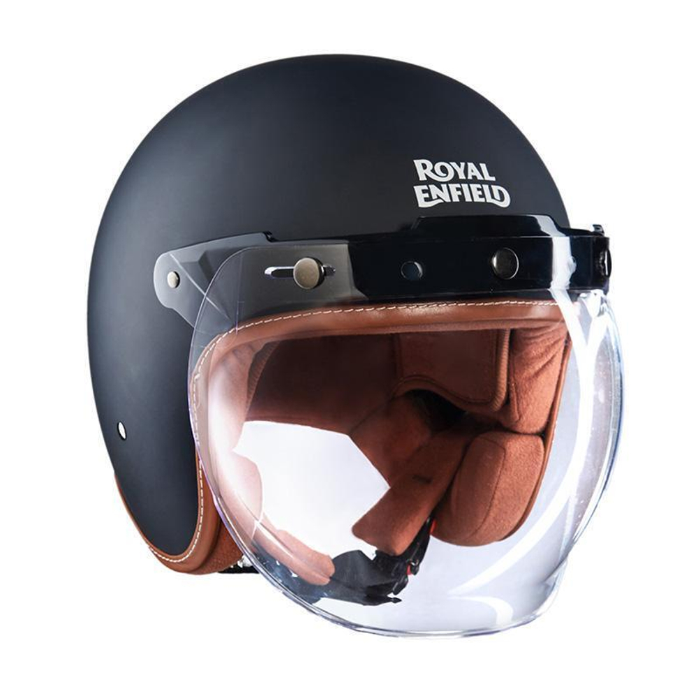 Шлем открытый Royal Enfield, цвет - черный, размер - XL (620 мм), арт. RRGHEN000145 (HEAW20019MATT BLACK)