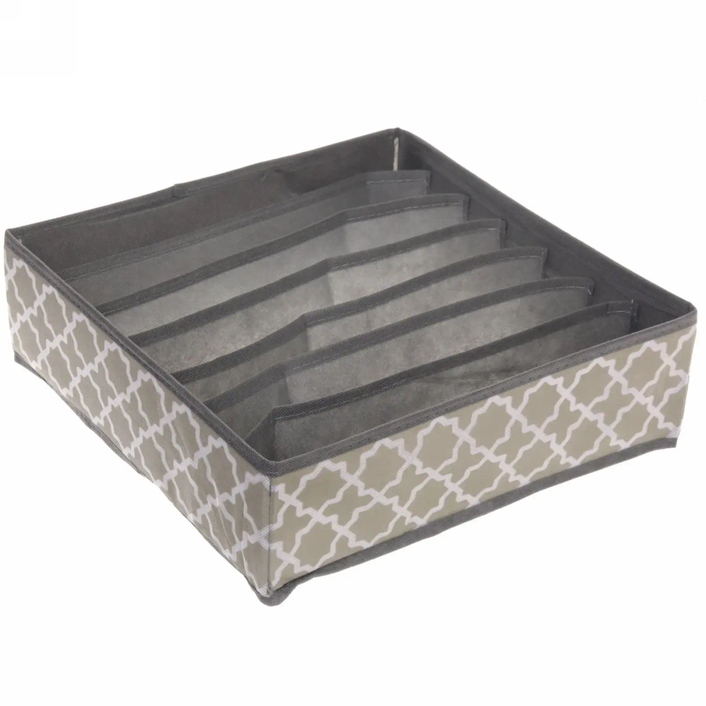 Кофр - органайзер для хранения вещей «ЛОККИ», цвет бежевый, 7 отделений, 32*32*10см