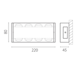 343047 Светильник GEMMA 8х1W LED 880LM G ЧЕРНЫЙ 4000K IP65