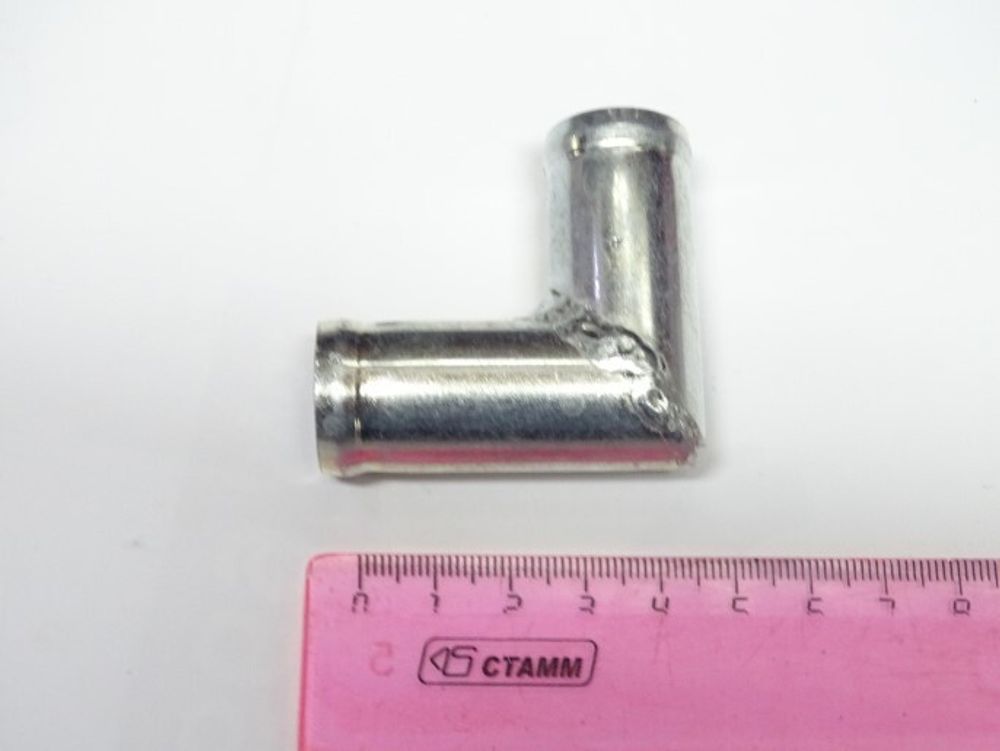 Трубка соединитель для патрубков уголок 90.20x20 L= 45x45 (металл) (CARUM)
