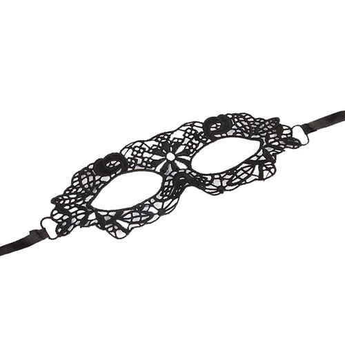 Черная ажурная текстильная маска Одри Bior Toys Erowoman-Eroman EE-20354