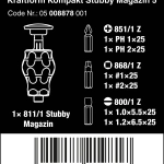 Набор Kraftform Kompakt Stubby магазин 5, 6 предметов WERA 05008878001