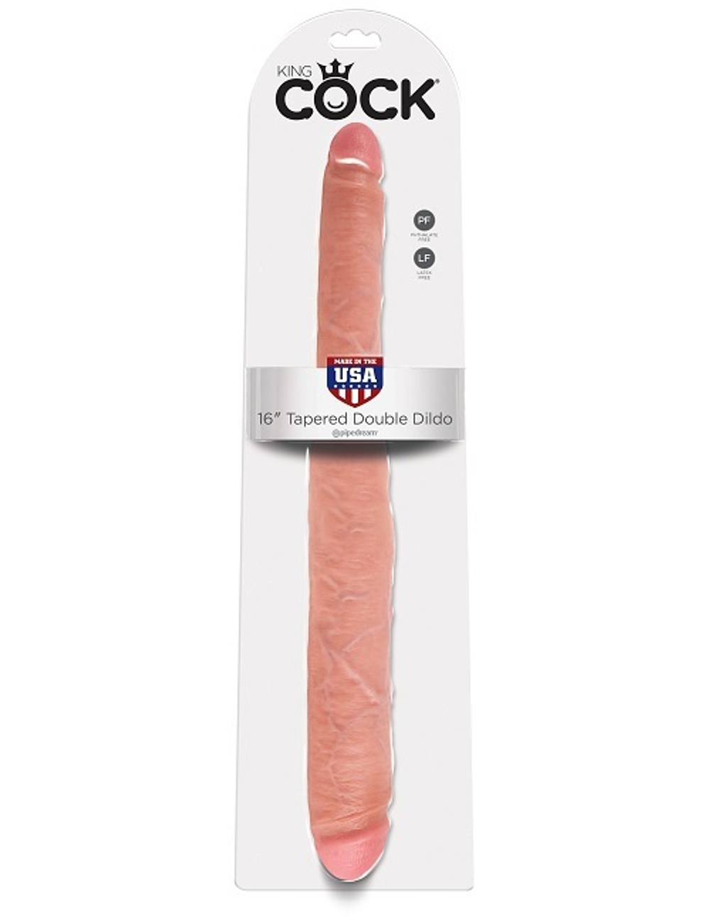 Pipedream Tapered Double Dildo - Двухголовый фаллос утолщенный с одного конца L 43.5 см, ø 3.8-4.5 см
