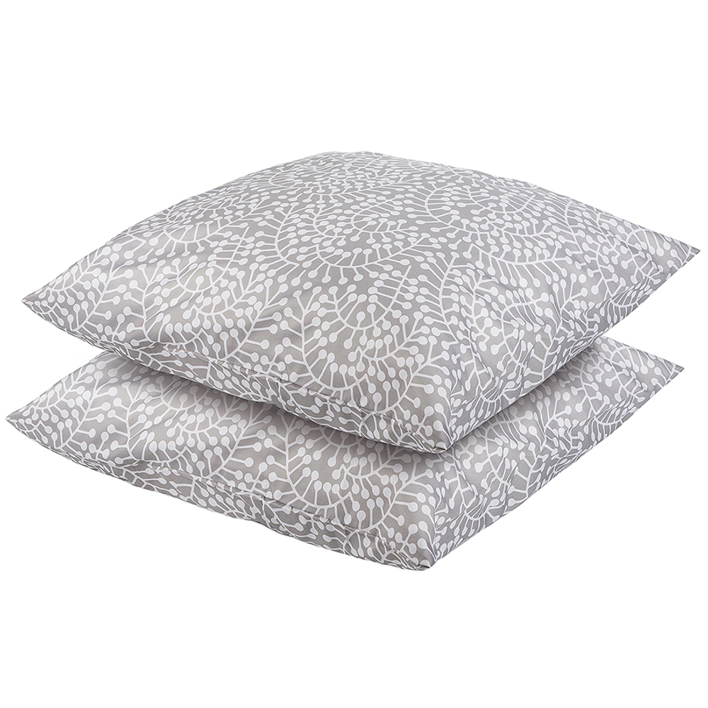Набор из двух наволочек серого цвета с принтом Спелая смородина из коллекции scandinavian touch, 70х70 см