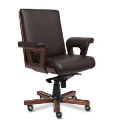 Кресло для руководителя Cadis B коричневая кожа