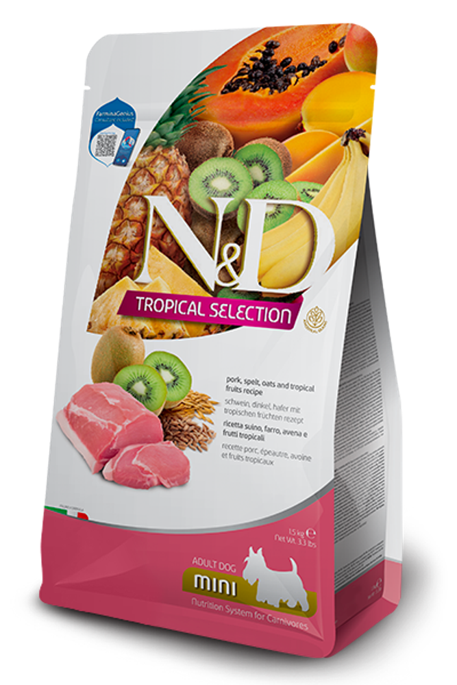 Сухой корм Farmina N&amp;D TROPICAL SELECTION для взрослых собак мелких пород со свининой - 5 кг