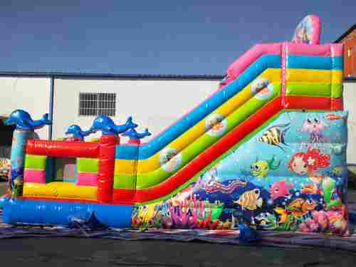 Коммерческий надувной батут-горка «Приключения рыбки» 7*4*5.5 м