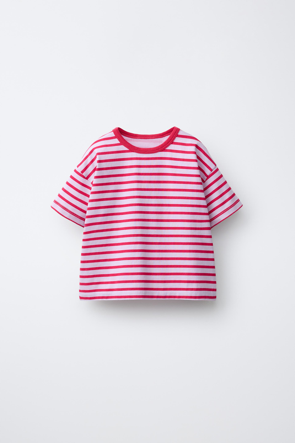 ZARA ФУТБОЛКА В ПОЛОСКУ, КРАСНЫЙ