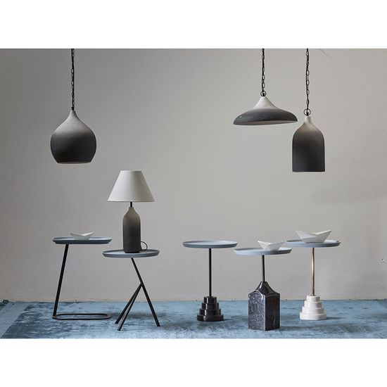 Столик кофейный sustainable collection, D38 см, серый/белый