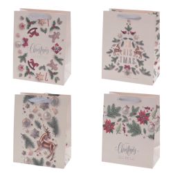 GAEM Пакет подарочный (бумага, плотность 210г/м2, блок микс 12шт), L18 W10 H23 см, 4в.