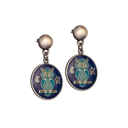 Серьги Clara Bijoux Сова A35534-24 BL