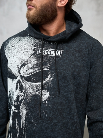 Толстовка демисезонная мужская LEGENDA Череп черная