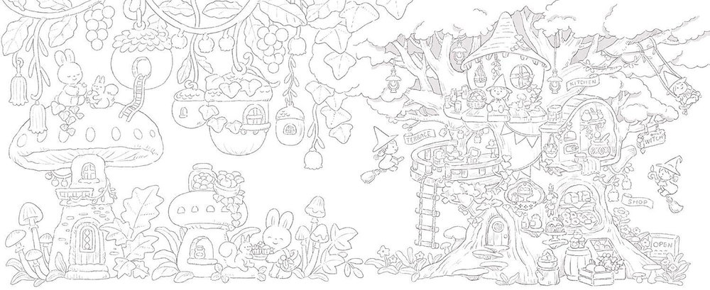 [Vol.4] Rabbit's Fairy Tale Fantasy. Coloring Book