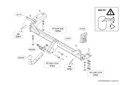 Фаркоп Brink (Thule) 547600 для Landrover Range Rover Evoque (2011 - 2013)(паспорт и сертификат в комплекте)(без электрики)