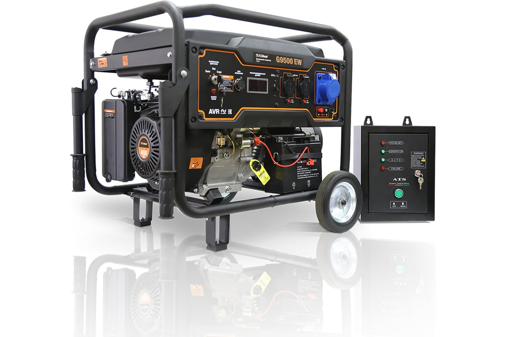 Бензиновый генератор FoxWeld Expert G9500 EW в компл. с блоком автоматики 8222