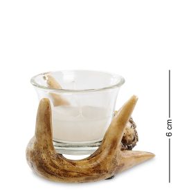 TM-44 Свеча в стекле с подставкой «Олений рог»