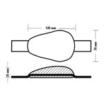 Анод с крепежной пластиной, магний, 120х78 мм (10269994)