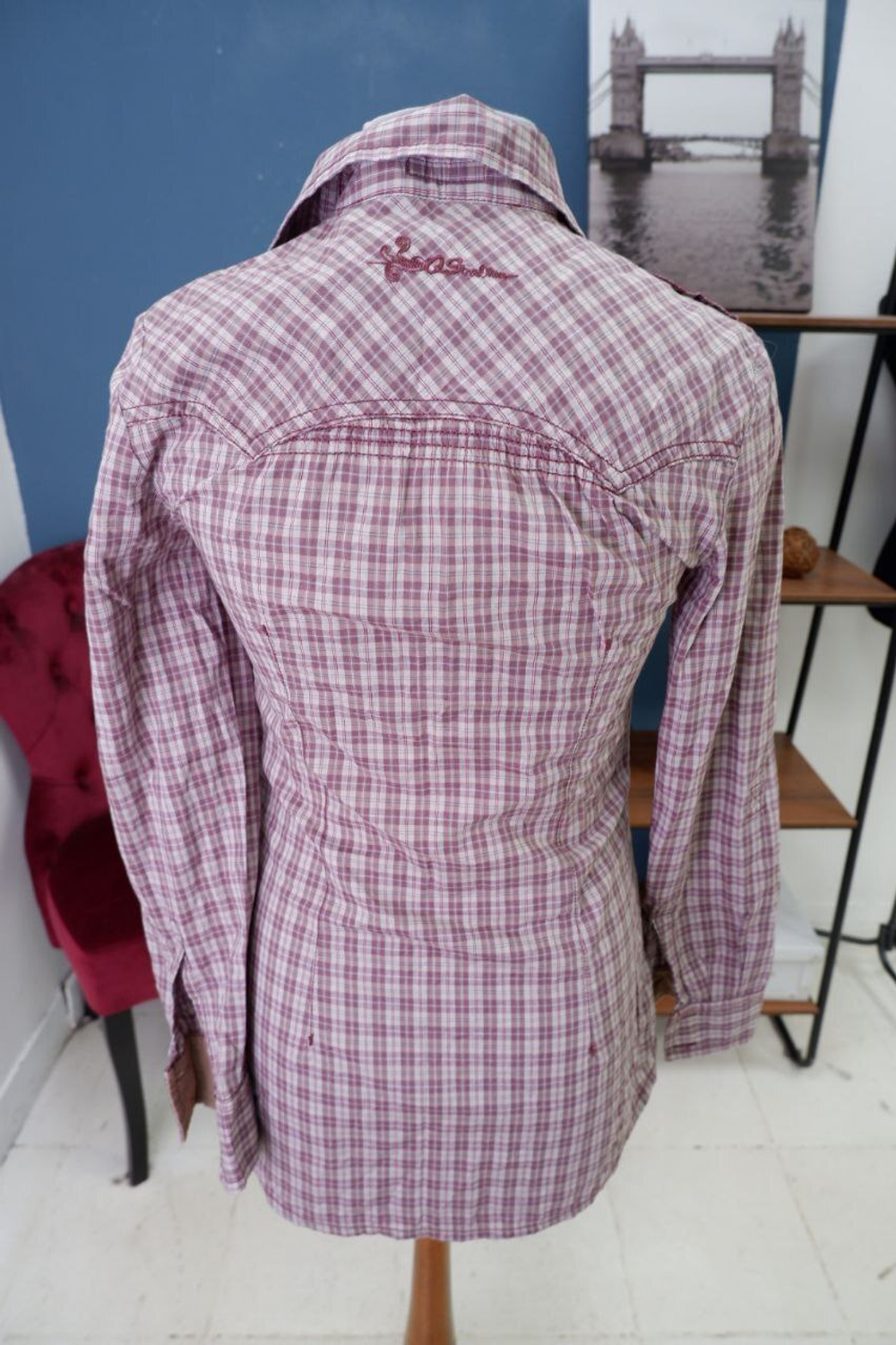 Рубашка QS by s.Oliver в клетку 40 размер