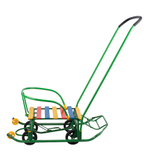 Санки "Мишутка 1 универсал" с механизмом выдвижных колесных шасси Зеленая рама, разноцв МУС-1 Galaxy