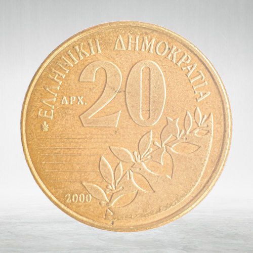 Greece, 20 Drachmes, 2000, XF