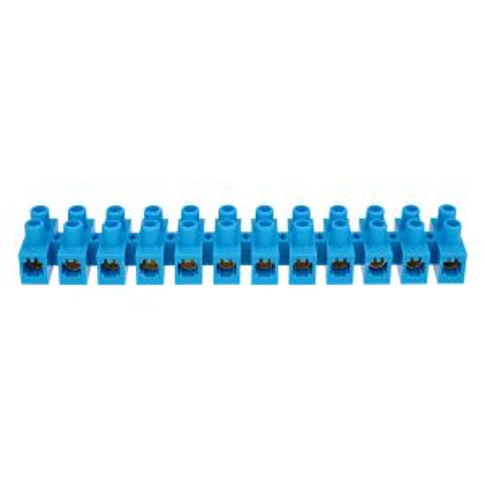 Клеммная винтовая колодка KВ-25 10-25, ток 60 A, полипропилен синий REXANT (10 шт./уп.)